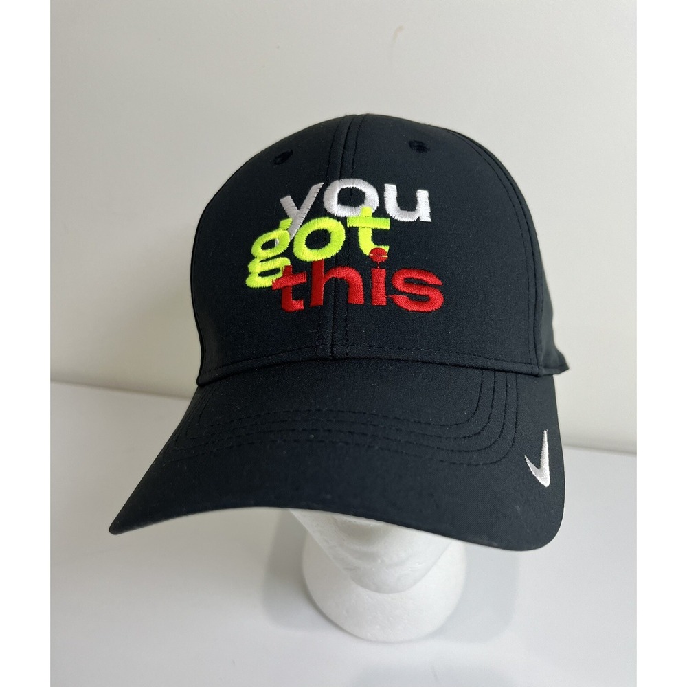 Nike Legacy91 Dri-Fit Lightweight Hat Cap Black Logo Adjustable You Got This